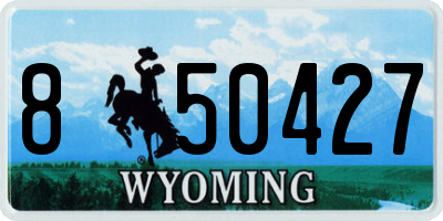 WY license plate 850427