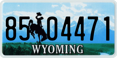 WY license plate 8504471