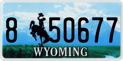 WY license plate 850677