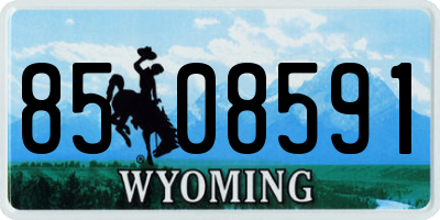 WY license plate 8508591