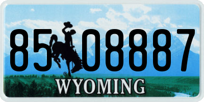 WY license plate 8508887