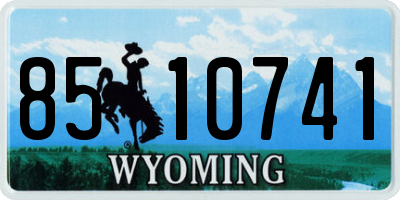 WY license plate 8510741