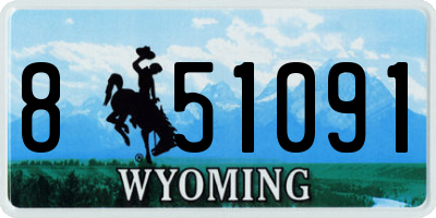 WY license plate 851091
