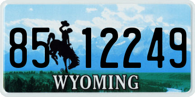 WY license plate 8512249