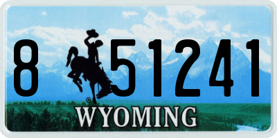 WY license plate 851241