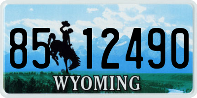 WY license plate 8512490