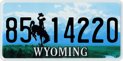 WY license plate 8514220