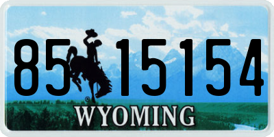 WY license plate 8515154