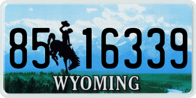 WY license plate 8516339