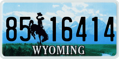 WY license plate 8516414