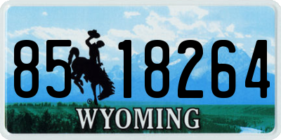 WY license plate 8518264