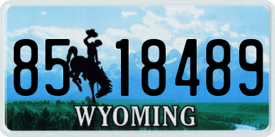 WY license plate 8518489