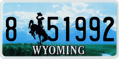 WY license plate 851992