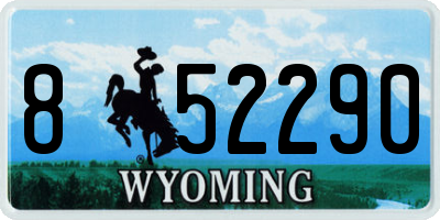 WY license plate 852290
