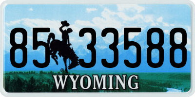 WY license plate 8533588
