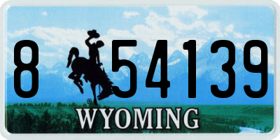 WY license plate 854139