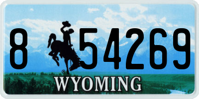 WY license plate 854269