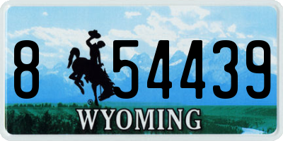 WY license plate 854439