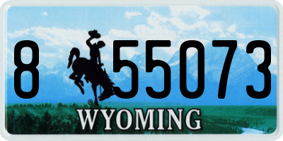 WY license plate 855073