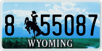 WY license plate 855087