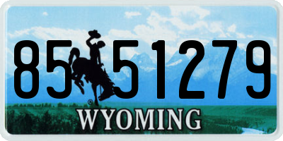 WY license plate 8551279