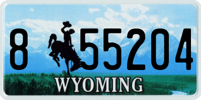 WY license plate 855204
