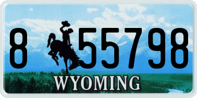 WY license plate 855798