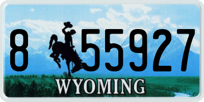 WY license plate 855927