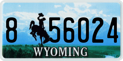 WY license plate 856024