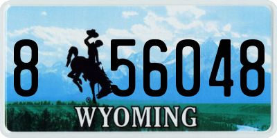 WY license plate 856048