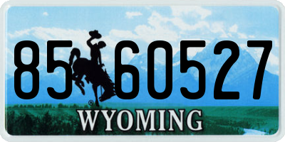 WY license plate 8560527