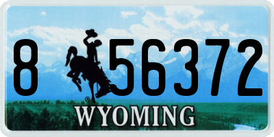 WY license plate 856372
