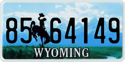 WY license plate 8564149