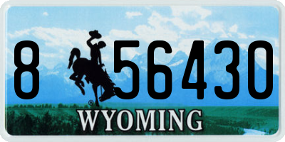 WY license plate 856430