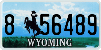 WY license plate 856489