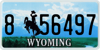 WY license plate 856497