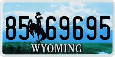 WY license plate 8569695