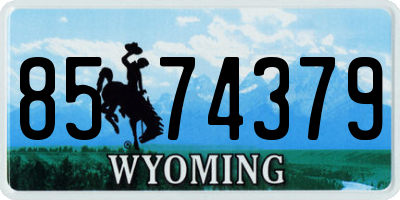 WY license plate 8574379
