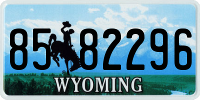 WY license plate 8582296