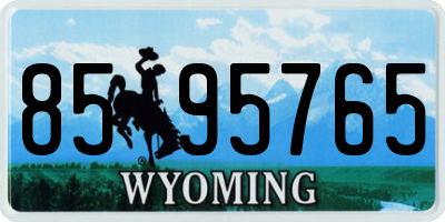 WY license plate 8595765