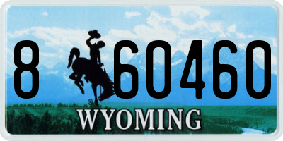 WY license plate 860460
