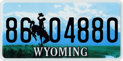WY license plate 8604880