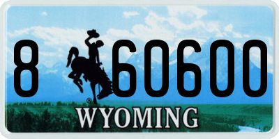 WY license plate 860600