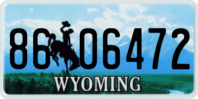WY license plate 8606472