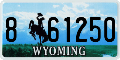 WY license plate 861250