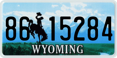 WY license plate 8615284