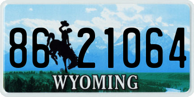 WY license plate 8621064