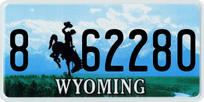 WY license plate 862280
