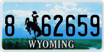 WY license plate 862659