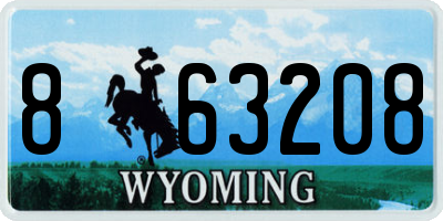 WY license plate 863208